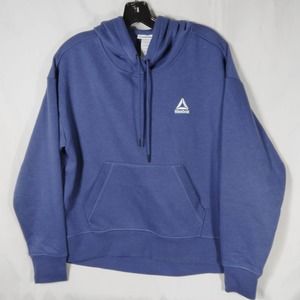 Reebok Blue Hooded Crewneck Sweatshirt